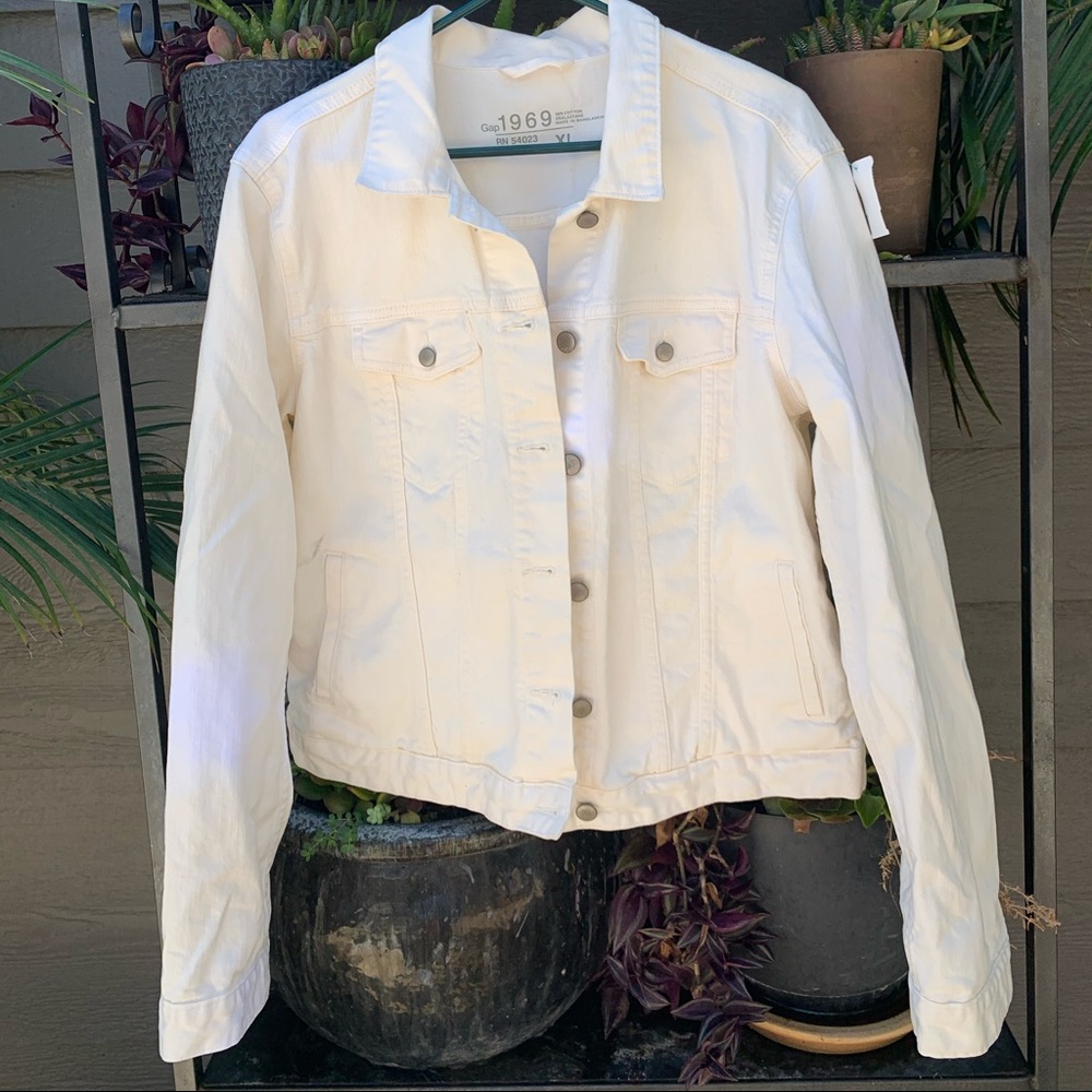 NEW White denim jacket